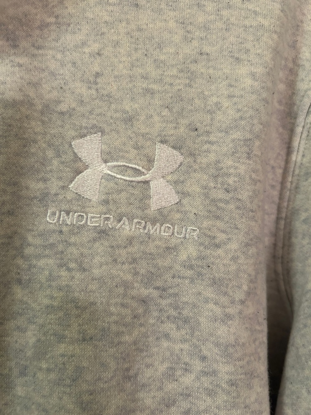 Under Armour Heather Gray Hoodie – Men’s Pullover Athletic Sweatshirt - Picture 3 of 3